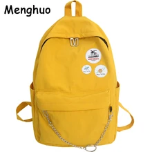 Однотонный модный нейлоновый женский рюкзак высокого качества водонепроницаемый нейлоновый школьный рюкзак корейский рюкзак в стиле преппи Mochila