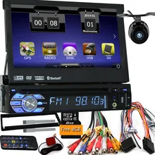 Camera with map car dvd gps player 1din universal GPS video Multimedia Bluetooth autoradio 1Din car gps navigation Car Radio DVD