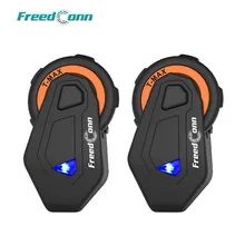 2 шт Freedconn T-max 1000 м Мотоциклетный bluetooth шлем домофон гарнитура FM радио 6 гонщиков группа говорящая Bluetooth 4,1