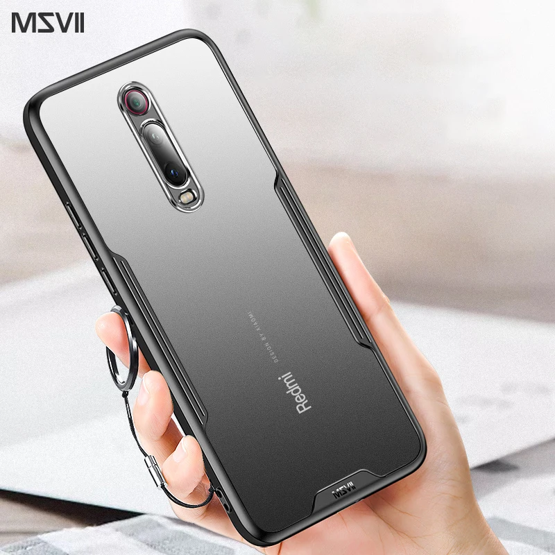 Msvii For Xiaomi Redmi Mi 9T K20 Pro Case Frosted Silicone Ring Protective Cover For Redmi K20 Mi 9T 9T Pro Case Shockproof