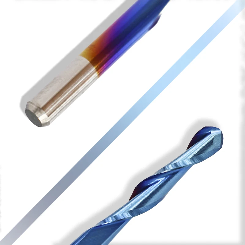 10 шт. 3,175 мм хвостовик нано с голубым покрытием сферическая Концевая фреза ЧПУ фреза спиральная Концевая фреза