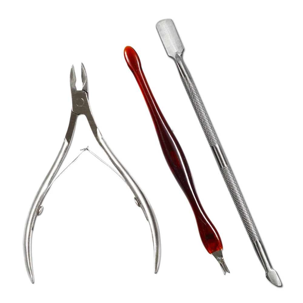

3 Pcs Cuticle Nail Clipper+Cuticle nipper Set Nail Art Tool Dead Skin Fork Trimmer Peeling Knife Cuticle Remover SANC385