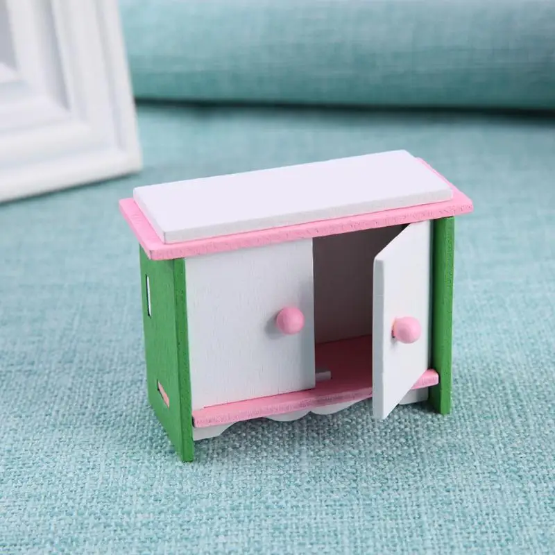 New 1 set Baby Wooden Dollhouse Furniture Dolls House Miniature Child Play Toys Gifts #11