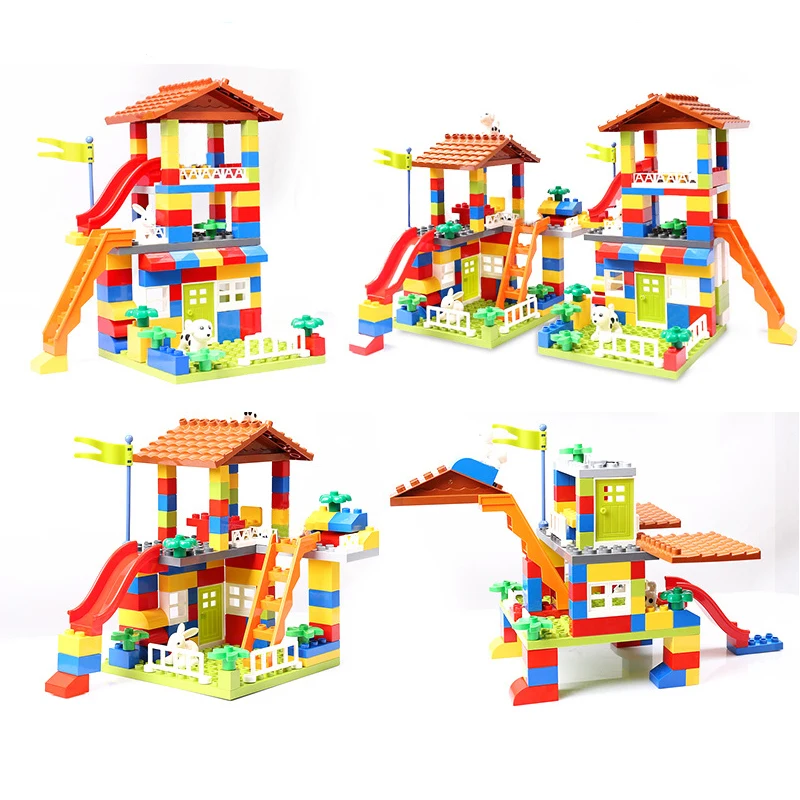 City Slide House Childrens Large Building Blocks Lego Duplo Compatible