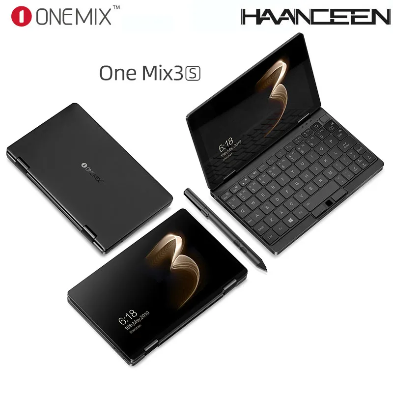 Дешево Один нетбук One Mix 3S ноутбук Йога карманный ноутбук M3 8100Y 16 ГБ 512 ГБ Win 10 Мини ноутбук с оригинальным стилусом