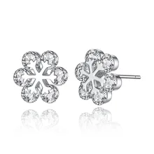 Модные украшения AAA циркон Шесть Листьев Циркон снежинка серьги для девочек подарок на день Святого Валентина