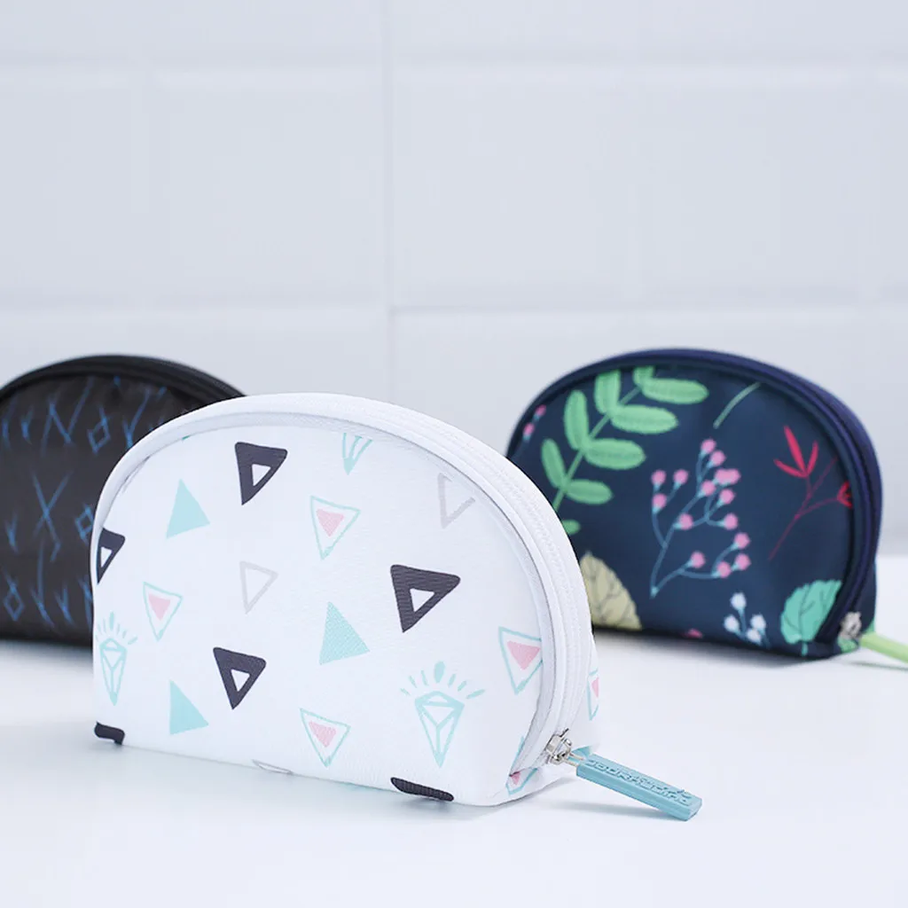 

Mini Solid Color Cosmetic Bag geometric Travel Storage Bag Beauty print Makeup Bag Cosmetic Bag Organizer Hot Sale C528