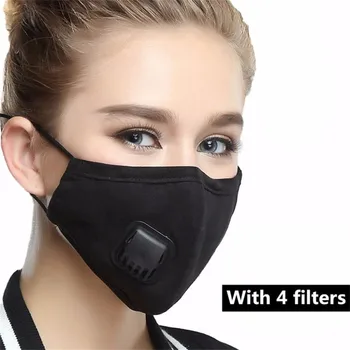 

Anti Pollution Mask,PM2.5 Carbon Filter Mouth Mask with Valve Anti Dust Mask for Women / Men for Cycling / Running / Hiking