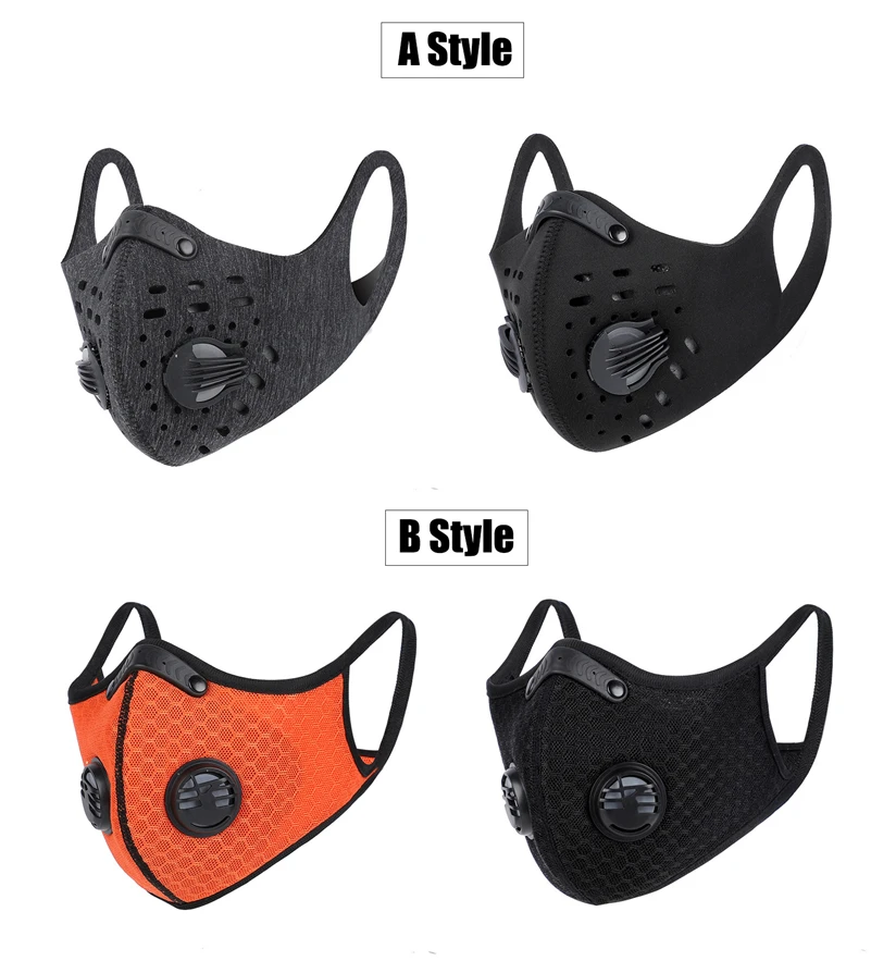 BestBuySale Face Mask USA Sports/Cycling Face Mask with Activated Carbon Filter and Exhalation Valves