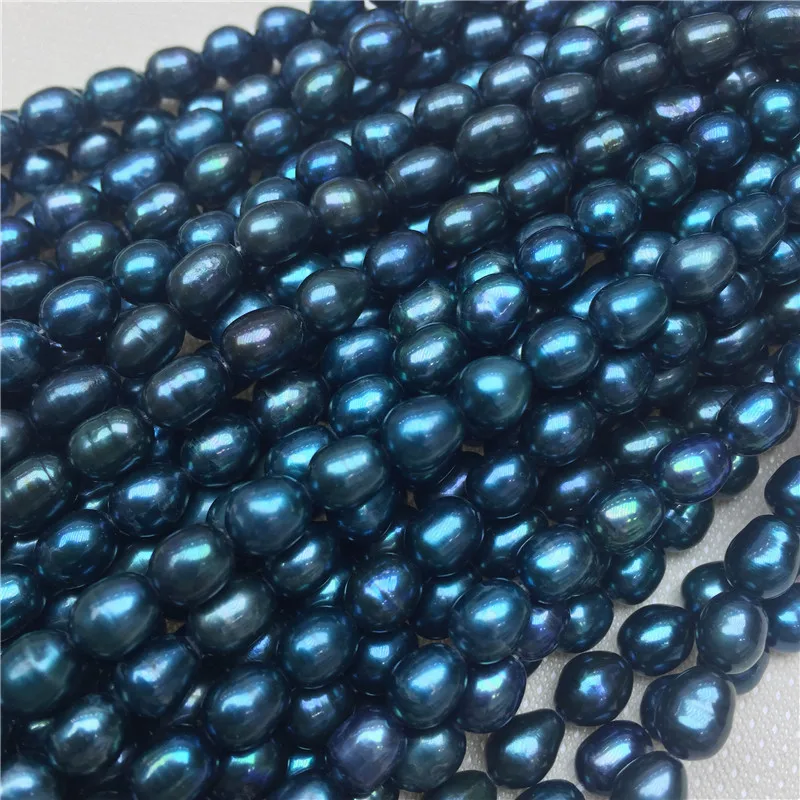 

1pcs 5.9-6.3mm natural dyed purple pearl necklace chain 38cm/15inch shellfish Oyster pearl wholesale beads nature for women