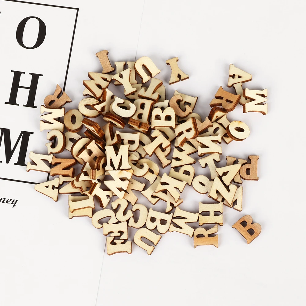 100 шт. Незаконченные деревянные буквы в стиле пэчворк Scrabble плитка Алфавит режущие
