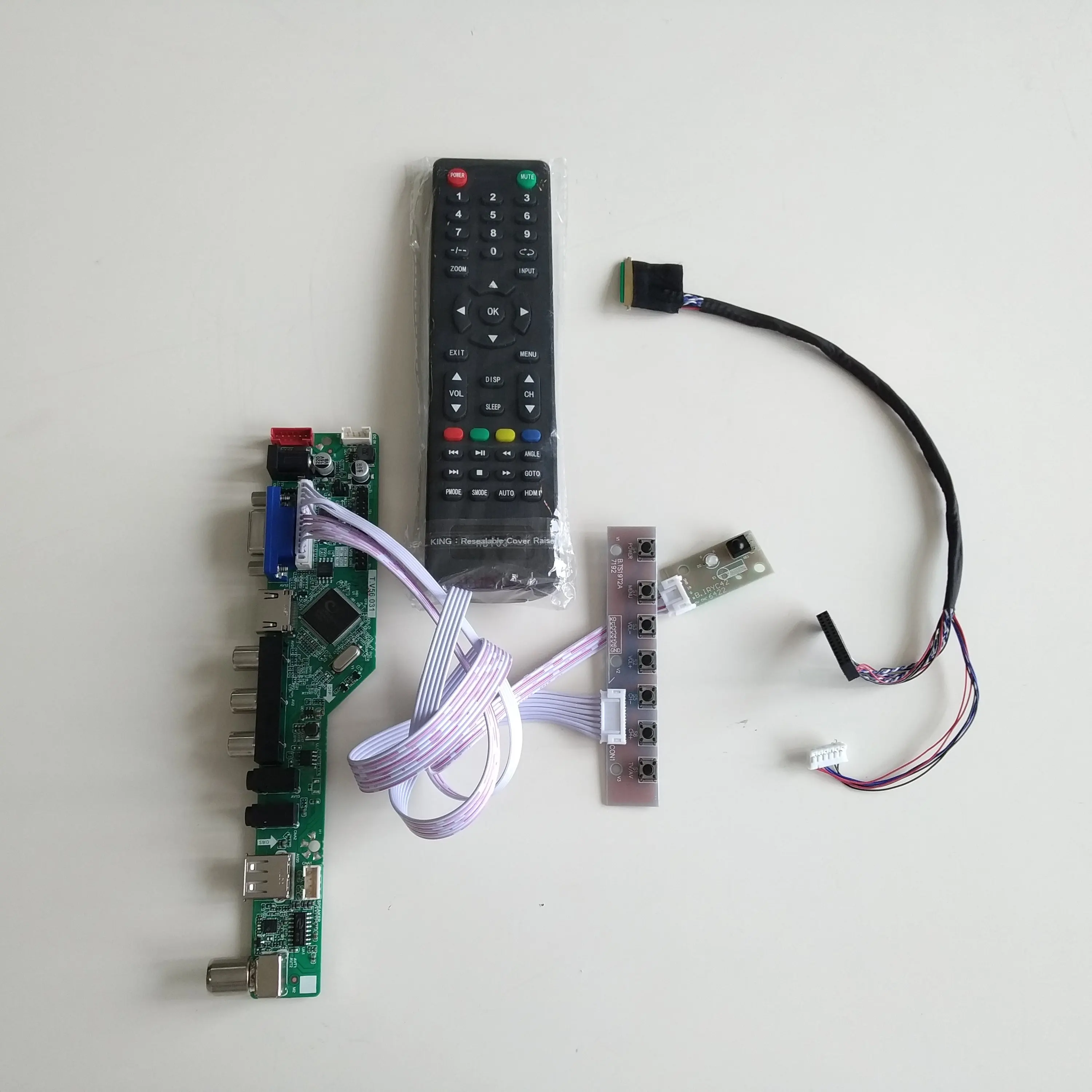 

TV LCD LED RF VGA AV USB LED HDMI Controller Board For N156BGE-L11/L21 N156BGE-L31/L41 1366Ч768 15.6" Panel Screen