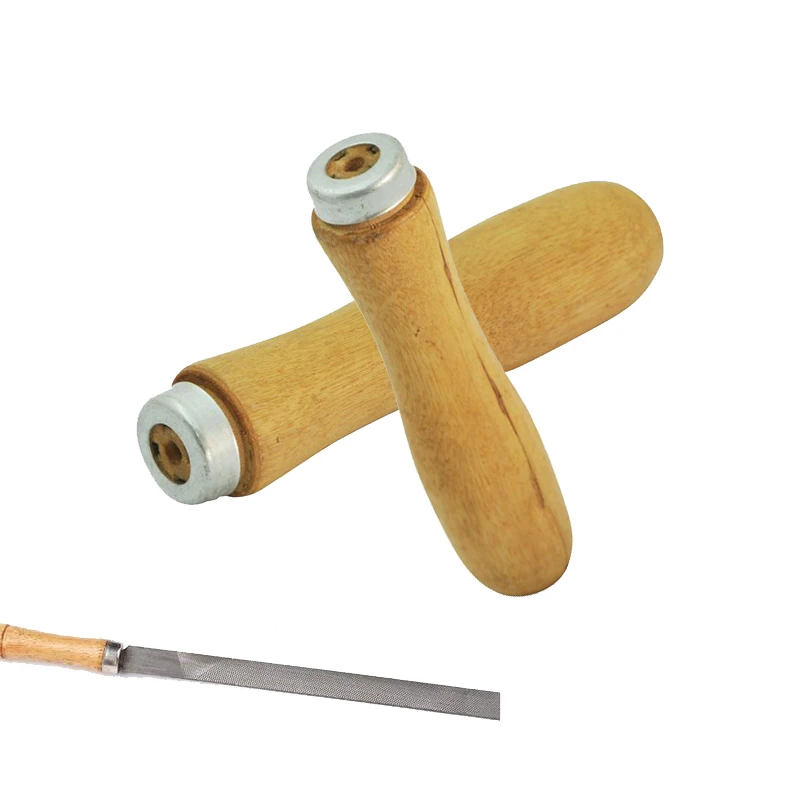 다이아몬드 파일용 목재 파일 핸들, 세라믹 유리 합금 연마 도구 보석 도구 키트 93x27mm, 2 피스file handle