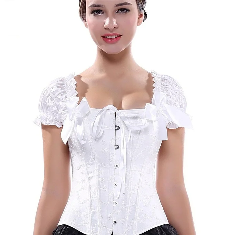 

caudatus sexy corsets for women steel boned bustier corset bridal wedding lace jacquard brocade corset with straps