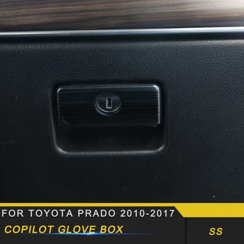 

For Toyota Prado 2018 Car Styling Copilot Glove Storage Box Handle Cover Trim Frame Sticker Interior Accessories