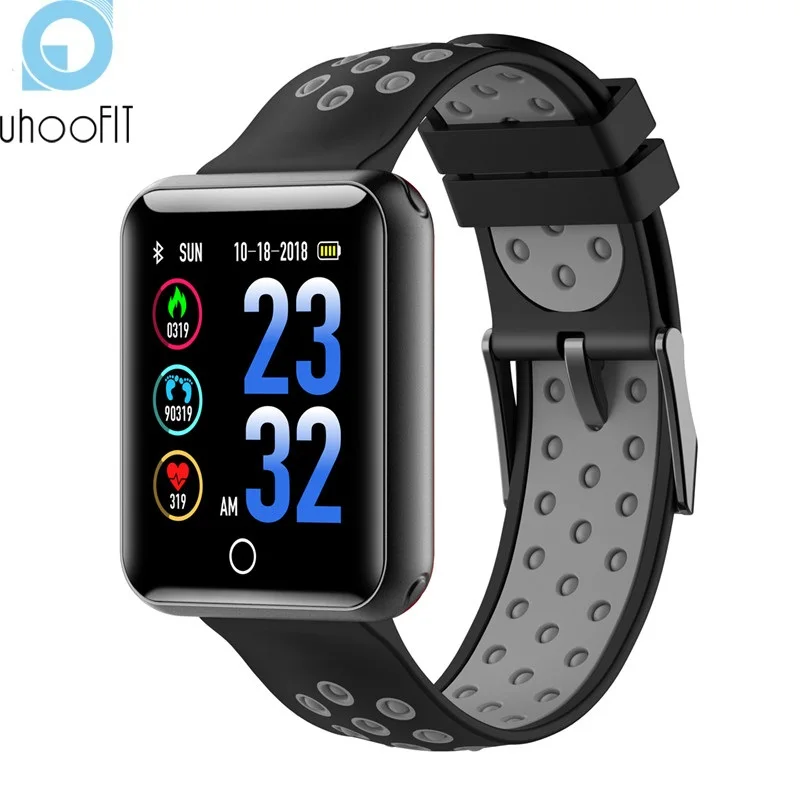 Uhoofit Q18 Bluetooth Smart Watch Heart Rate Blood Pressure Monitor