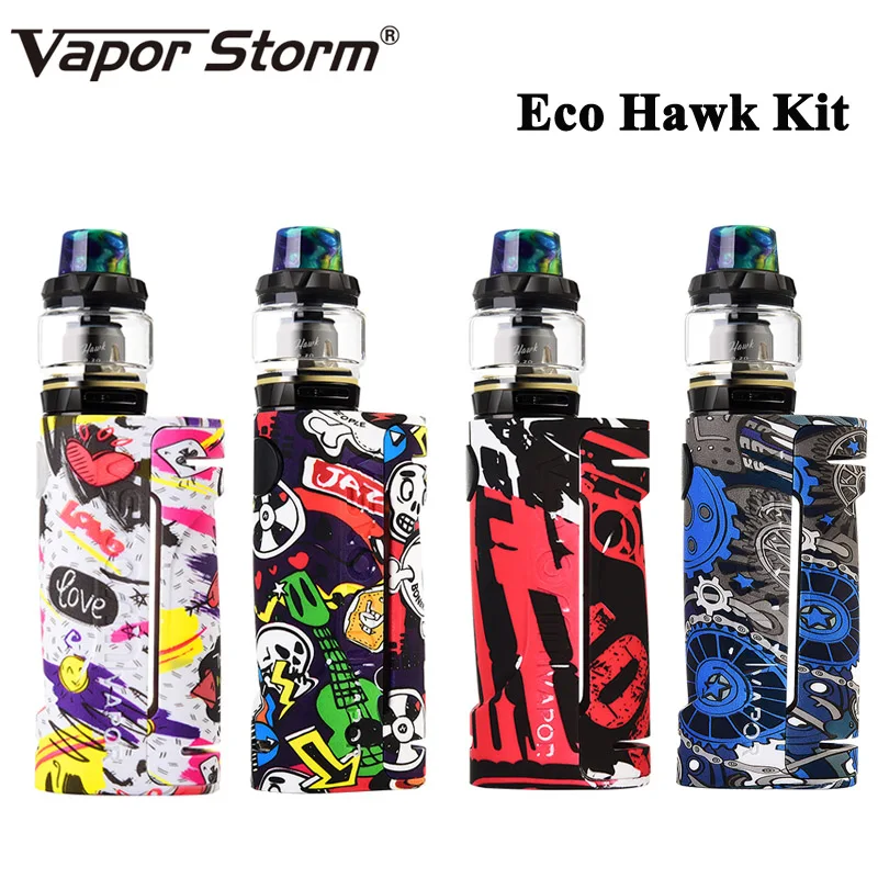 Оригинальный набор Vapor Storm ECO Hawk с 90 Вт Box Mod Vape Tank Fit 18650 электронная сигарета