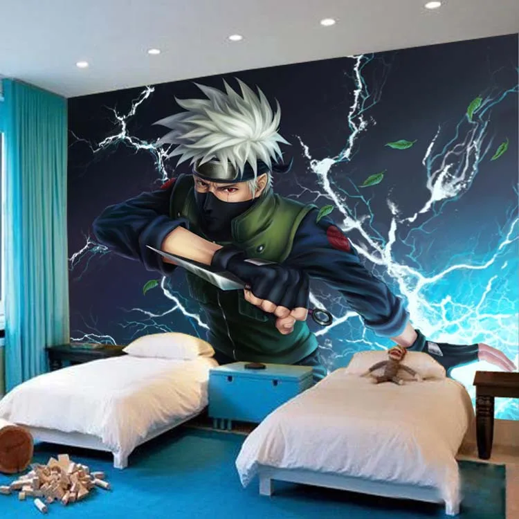Naruto Kakashi Foto Wallpaper Cartoon anime Sfondo Personalizzato Murale Camera Da Letto Ragazzi ...
