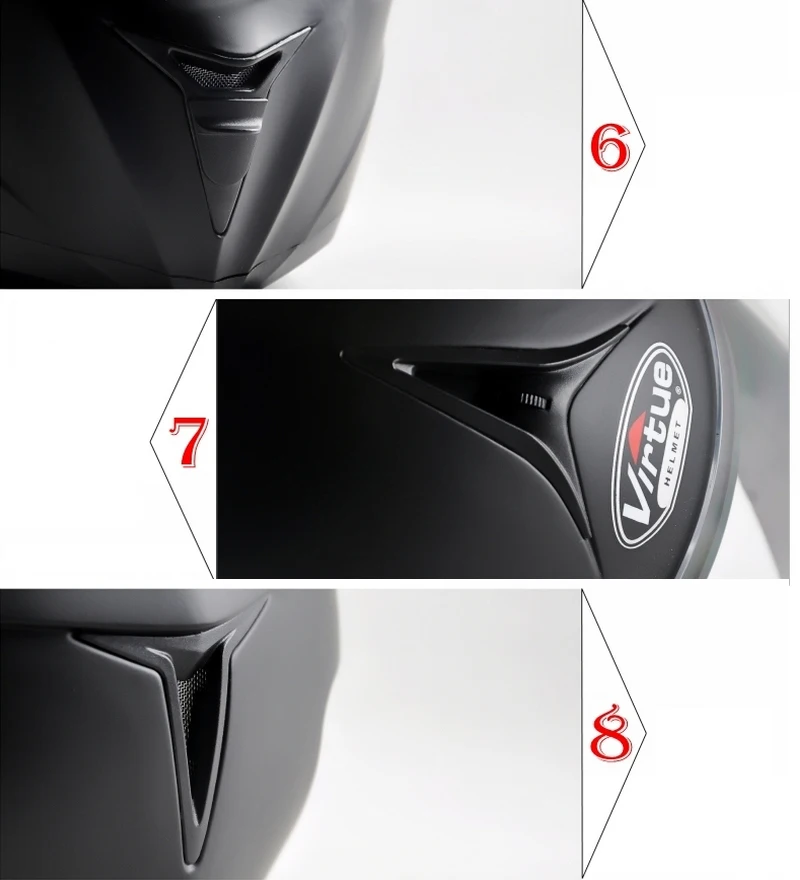 DOT Motorcycle Helmet Inner Removeable Flip Up Dual Visor Full Face Motorcycle Helmet Open Face Motorcross Road Bike MOTO Helmet (1)