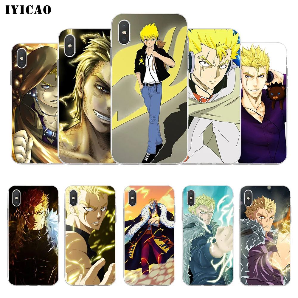 

IYICAO Laxus Dreyar Fairy Tail Soft Silicone Phone Case for iPhone X XR XS MAX 6 6s 7 8 Plus X 5 5S SE TPU Cover
