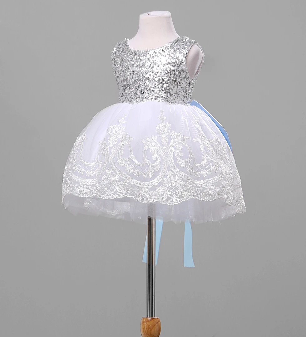 Pudcoco летнее Кружевное платье-пачка принцессы для маленьких девочек Цветочные блесток рождественское платье Свадебная вечеринка официальная одежда с бантиком SS