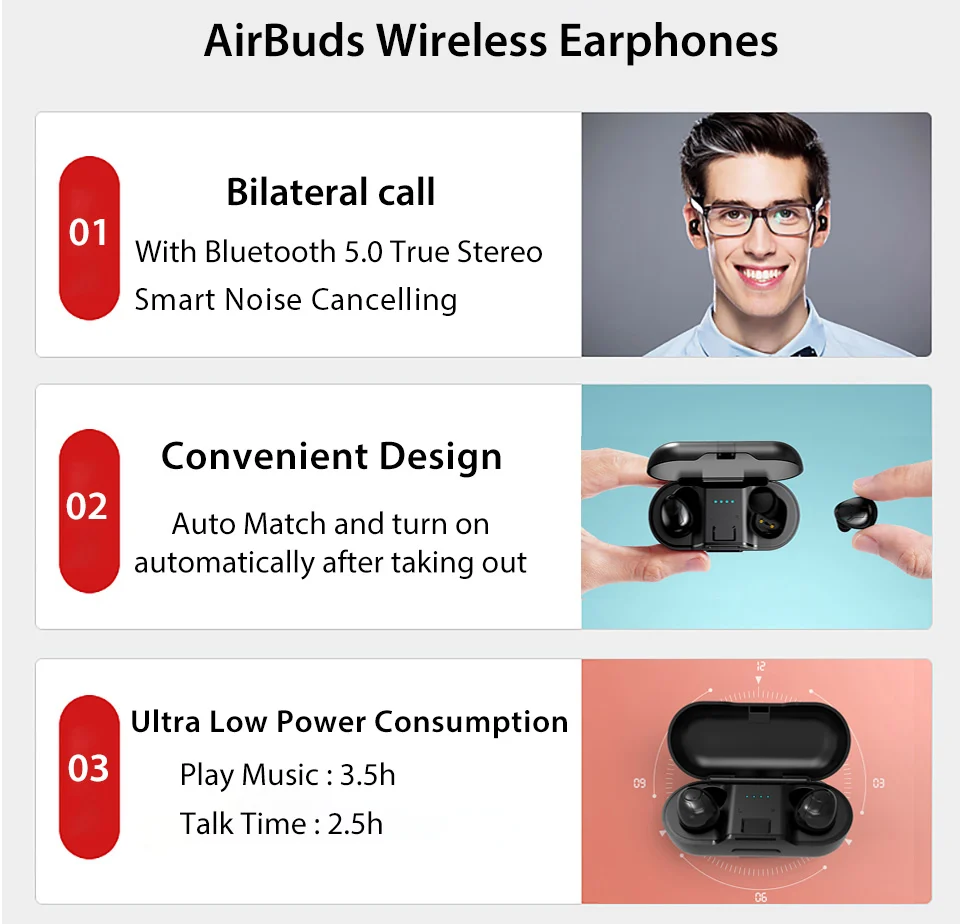 DFOI AirBuds Bluetooth наушники 5,0 настоящие беспроводные Bluetooth наушники стерео Спортивные наушники Bluetooth гарнитура для Xiaomi samsung