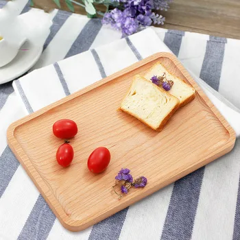 

Wooden serving Trays for Tea Coffee Wine food,Rectangular Wooden plate,Decorative Trays,-rectangle 18.5*13cm
