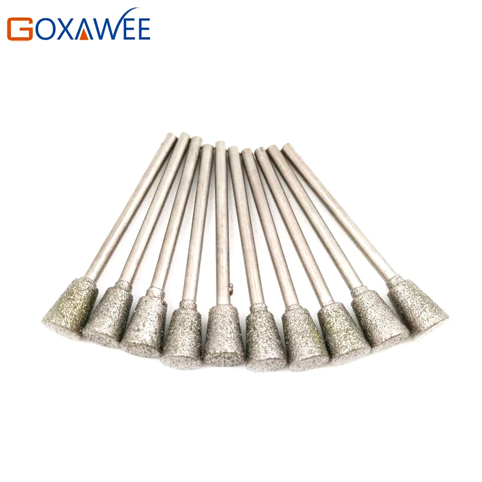 30pcs Gun Drill Bits Diamond Bur Jade Agate Glass Drilling Engraving