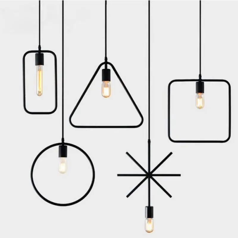 

Loft Style Chandelier Simple Style iron Restaurant Chandelier E27 110-220V Kids Room Led Hanging Lights Industrial Decoration