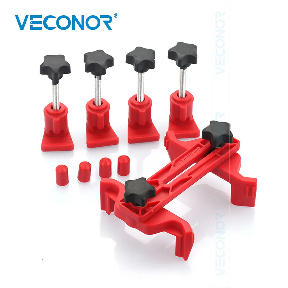 

Auto Car Engine Camshaft Timing Locking Tool Dual Cam Clamp Sprocket Gear Kit RED Hand Universal Lock Holder Tools Set