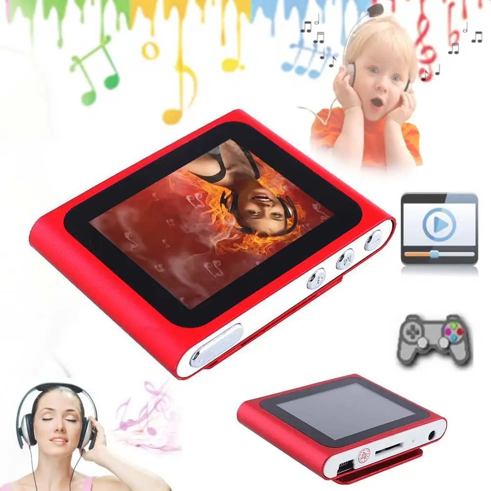 

Fashion Portable LCD 1.8 Inch Screen Display MP4 6th Generation Music Media Video Movie FM Radio Gift for Women