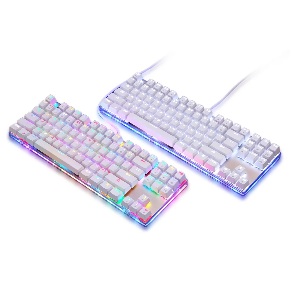  Motospeed K87S NKRO Mechanical Gaming&Typing Keyboard with RGB Backlight white Blue&Red Switch With
