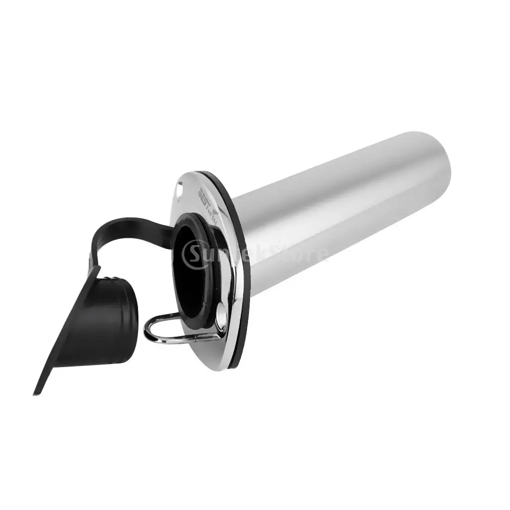 316 Stainless Steel 30 Degree Flush Mount Fishing Rod Holder Cap Gasket Cover Marine Kayak Boat Fishing Tackle Accessories