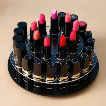 

Multi-Function Acrylic Makeup Organizer Rotating Transparent Cosmetic Storage Box Plastic Container Make Up Case Lipstick Holder