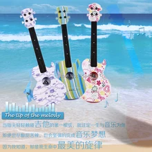 Детские игрушки, имитация инструмента, головоломка, четыре струны, гитара, может играть музыку, подарок на день рождения