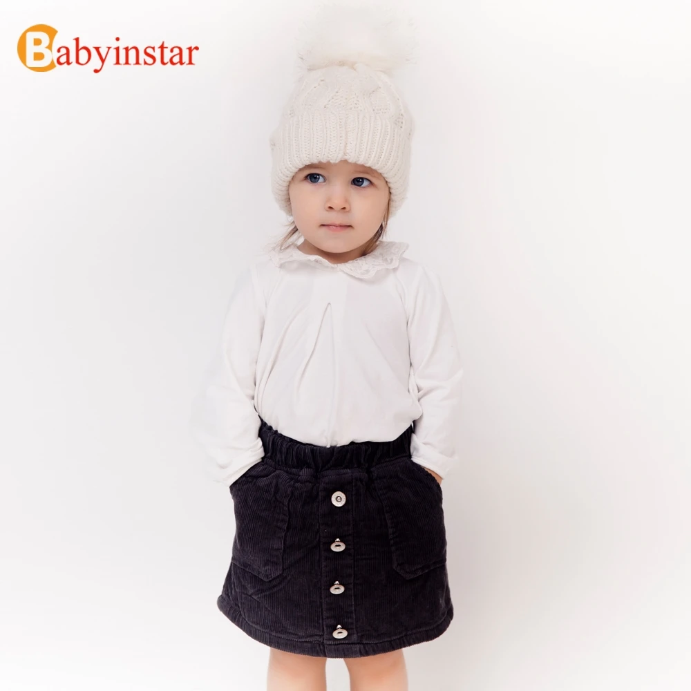 

2019 New Girls Thick Skirts Kid's Buttoms Children Corduroy Skirts Baby Girl's Clothe Toddler Little Girl Skirts