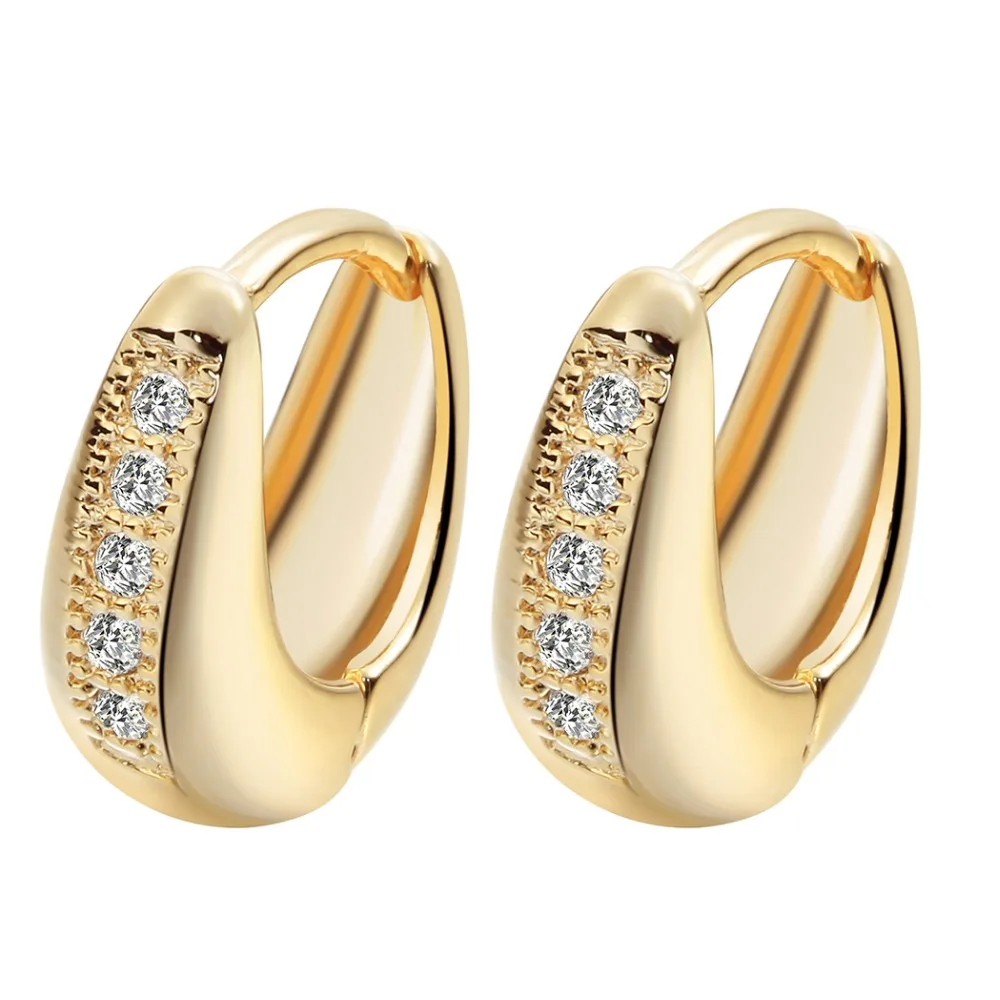 Qiamni Fashion Design U Shaped Cubic Zircon Hoop Earrings Qiamni Fashion Design U Shaped Cubic Zircon Hoop Earrings For Women Jewelry A1168 In From Accessories On