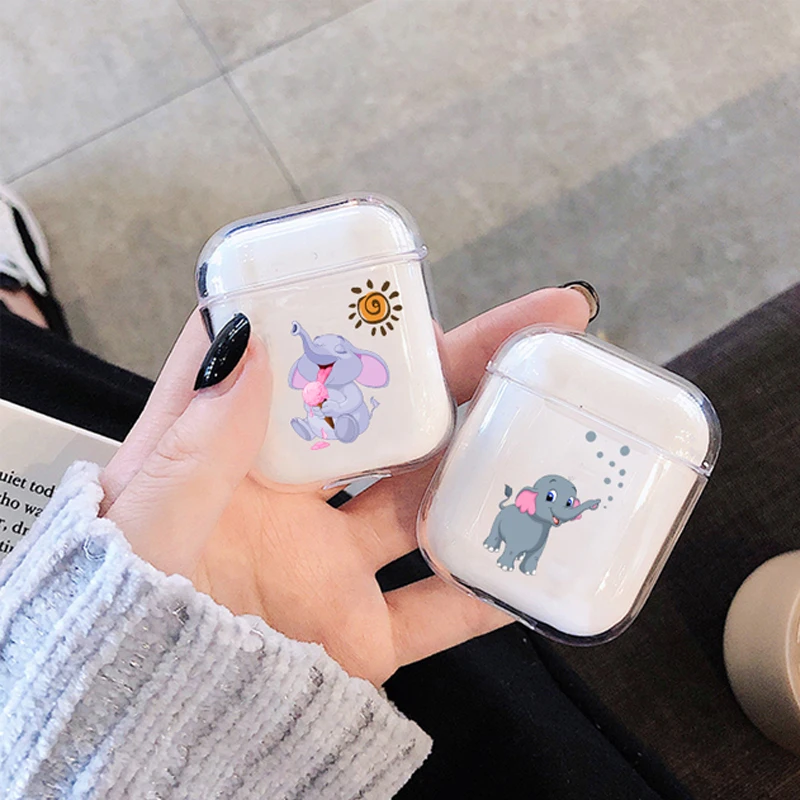 

Case For Apple airpods case Elephant Long Deer Animal Flower Bluetooth Earphone Case For Airpods Headphone Hard Protective Case