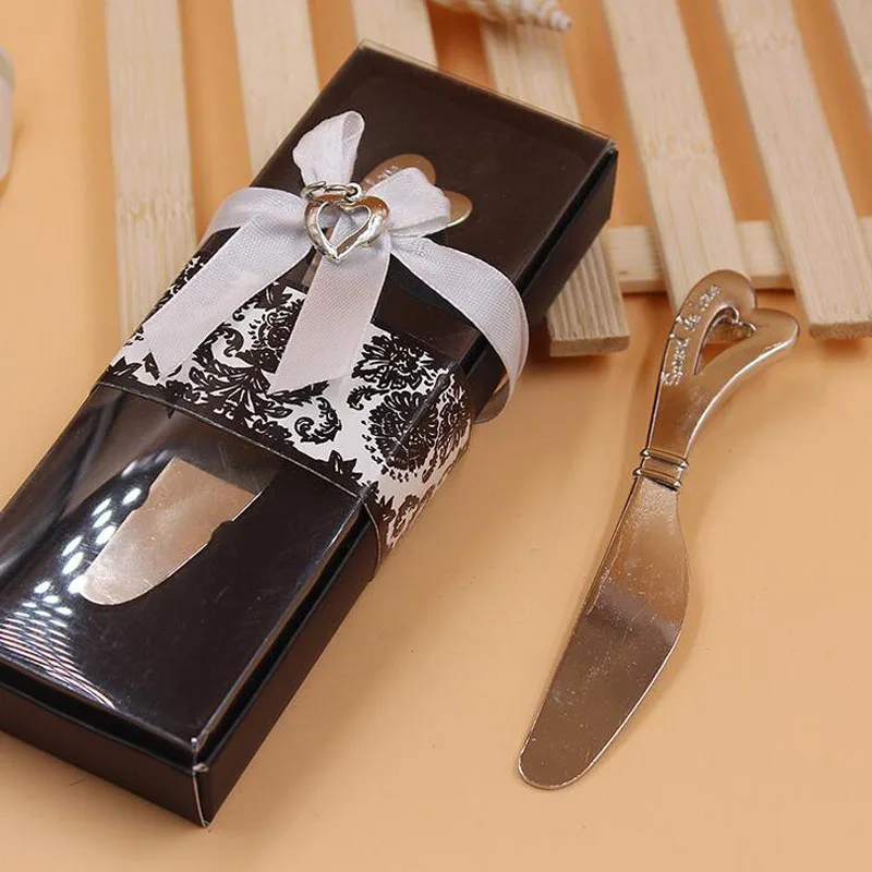 

10pcs/lot Wedding Souvenir Butter Knife With Black Box Exquisite Packing Party Favor Small Gift For Festival Accessories