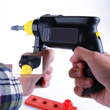 Детский ремонтный электродрель инструмент пластиковое Моделирование инструмент для обслуживания раннего развития Развивающие игрушки для детей без батареи