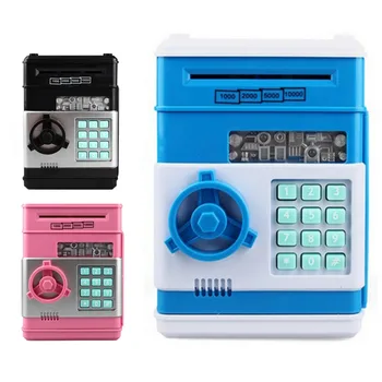 

Electronic Passwords Lock Number Bank Saving Pot Piggy Bank Automatic Rolling Money Box ATM Deposit Box Dolls Toys For Children