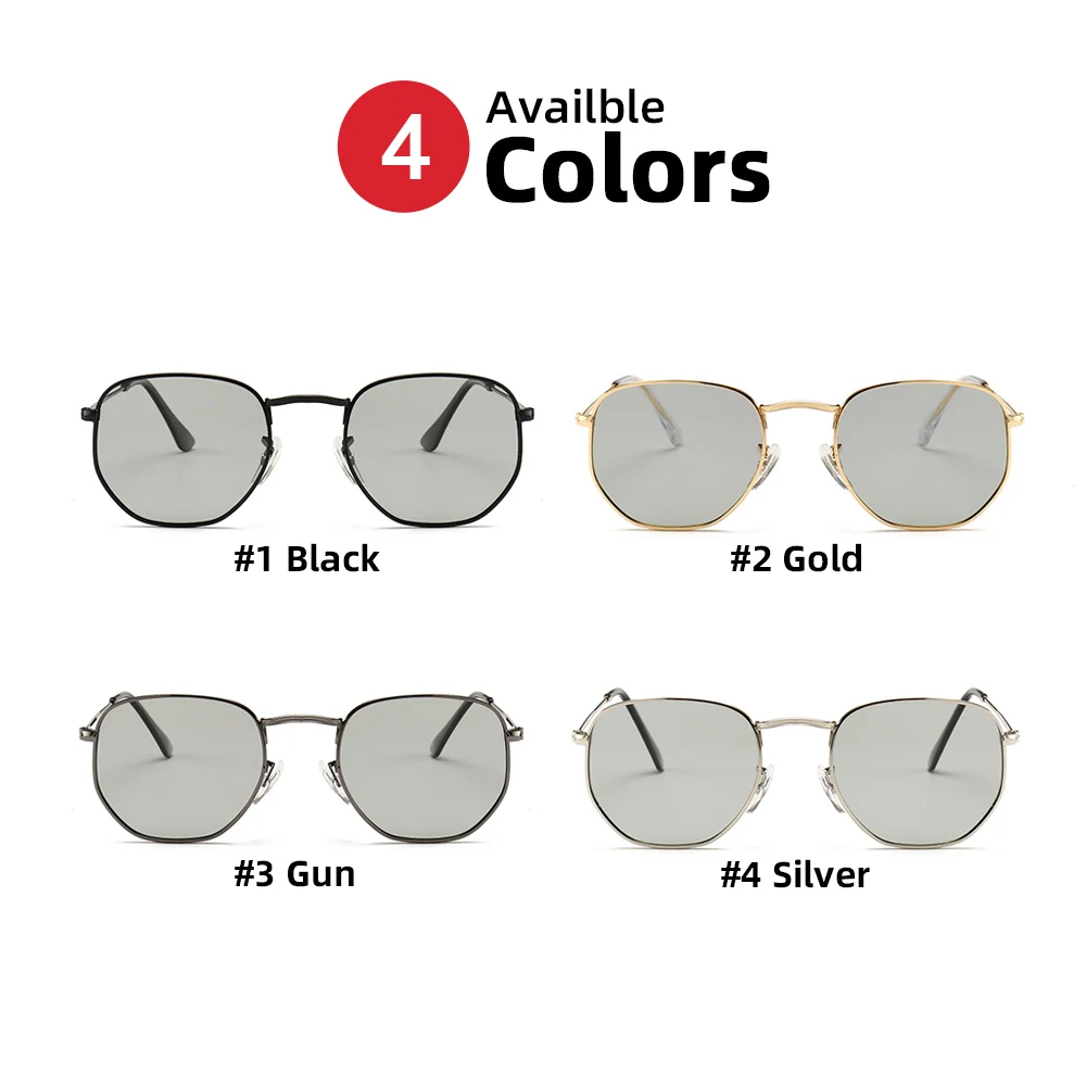VIVIBEE Oval Women Fashion Photochromic Sunglasses Polarized Ladies Metal Gold Frame Sun Glasses 2025 Trending Female Shades 4