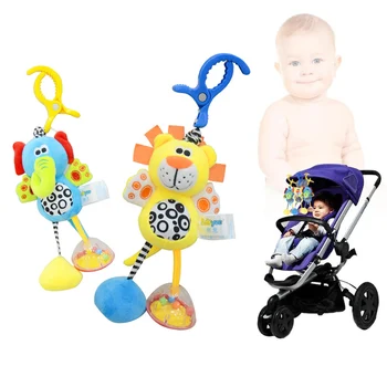 

Baby Kids Rattles Toys Cotton Stroller Pram Crib Hanging Bells Soft Plush Toys Animal elephant Dolls Clip Girl Bed newborn toys