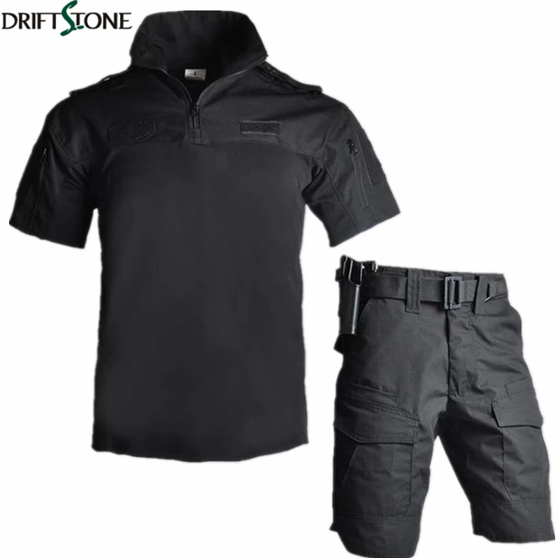 

Camouflage Men Tactical Uniform Summer Short Sleeve Military T-shirts and Combat Pants US Army Airsoft Paintball Clothing Suit