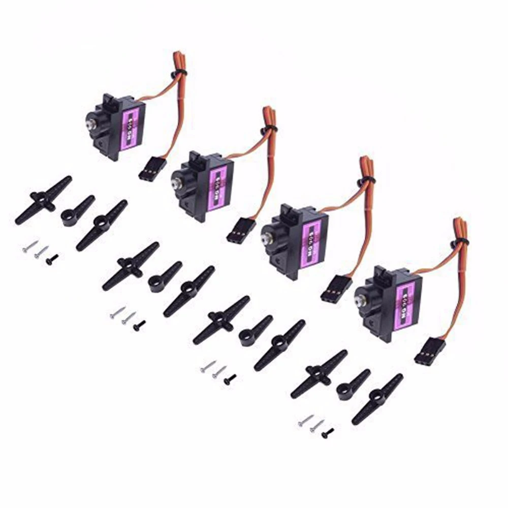 Rotoup 4 компл. MG90S цифровой Металл Мотор Micro Servo Для DIY салона автомобиля Вертолет