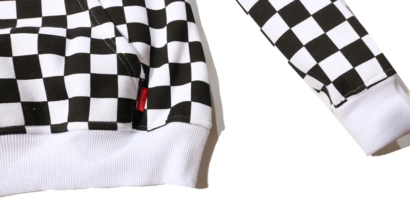 YouthCodes Plaid Lattice Grid Hoodie Men Justin Bieber Chess FOG Hip Hop Skateboards Cotton 100% Fleece Vintage Sweatshirts Men