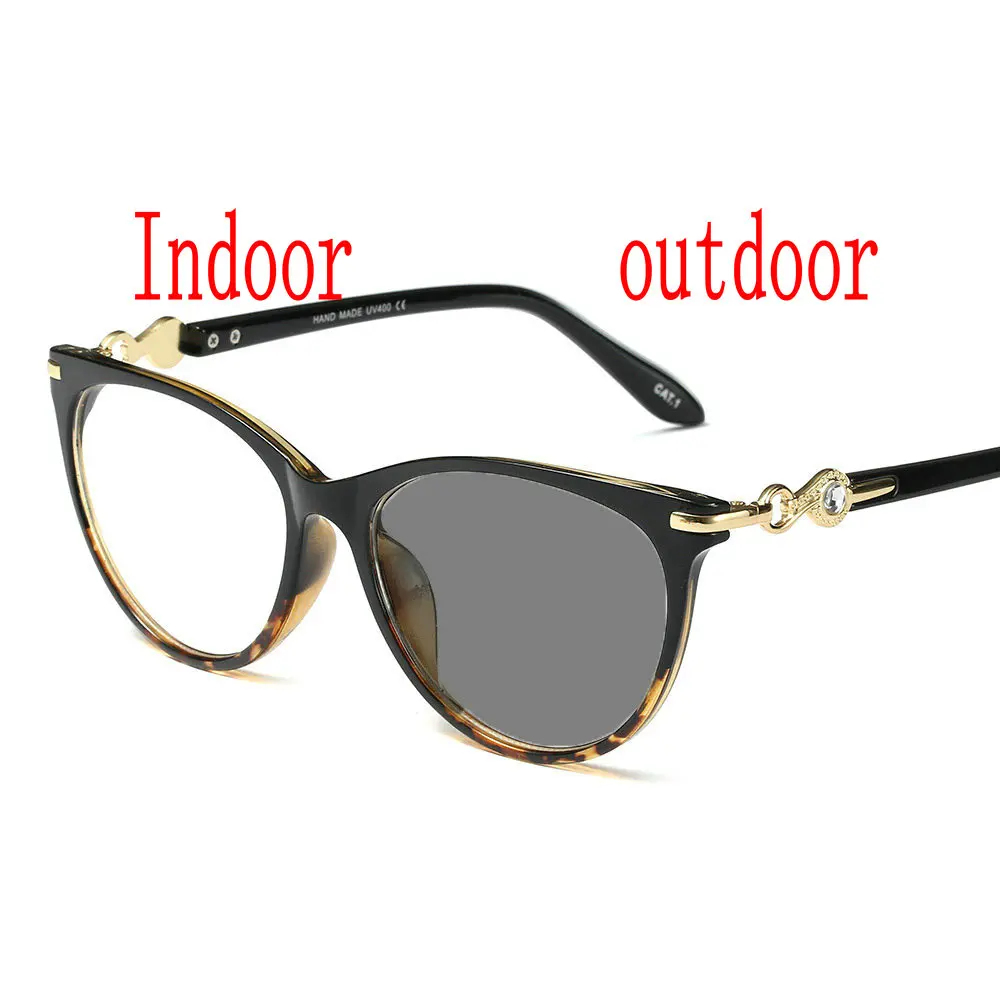 

2019 new Myopia Sunglasses Photochromic Finished Women Myopia Eyeglasses Frame with color lens Sun glasses Myopia Eyewear FML