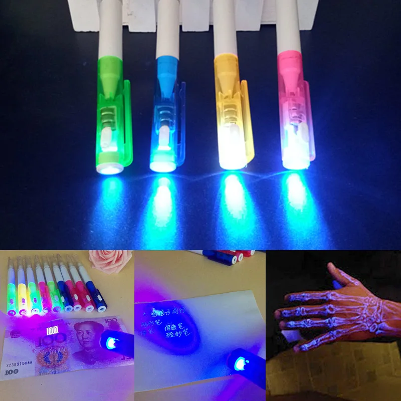 

Cute Creative Magic UV Light Pen With Whistle Invisible Ink Pen Funny Highlighter Marker Pen For Kids Gift Novelty Papeterie