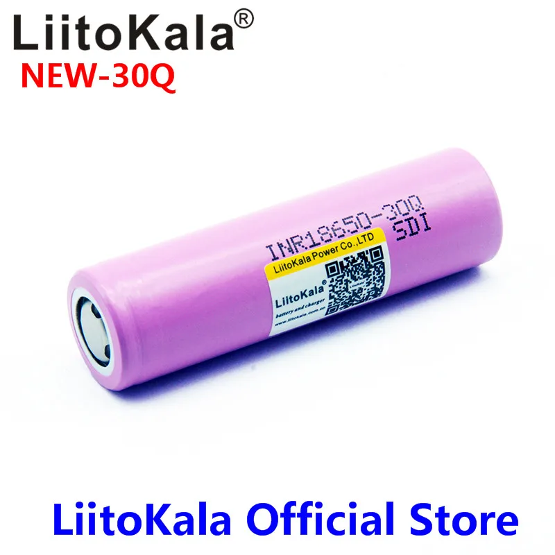 LiitoKala INR 18650 Аккумулятор 3,7 в 3000 мАч INR18650 30Q литий-ионные аккумуляторы