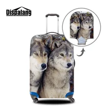 Классный чемодан с животными, защитный чехол для багажа с защитой от царапин, водонепроницаемый защитный корпус с рисунком волка для чемодана 18-30 дюймов